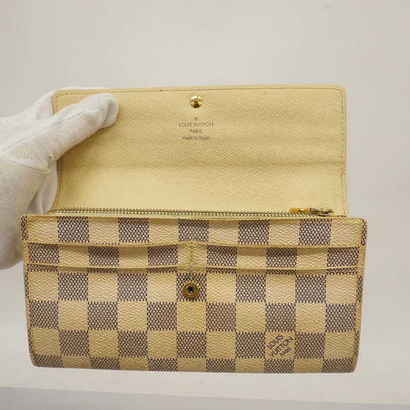 LOUIS VUITTONAuth Damier Azur Portofeuil Sala N61735 Women's Long Wallet - Picture 4 of 10